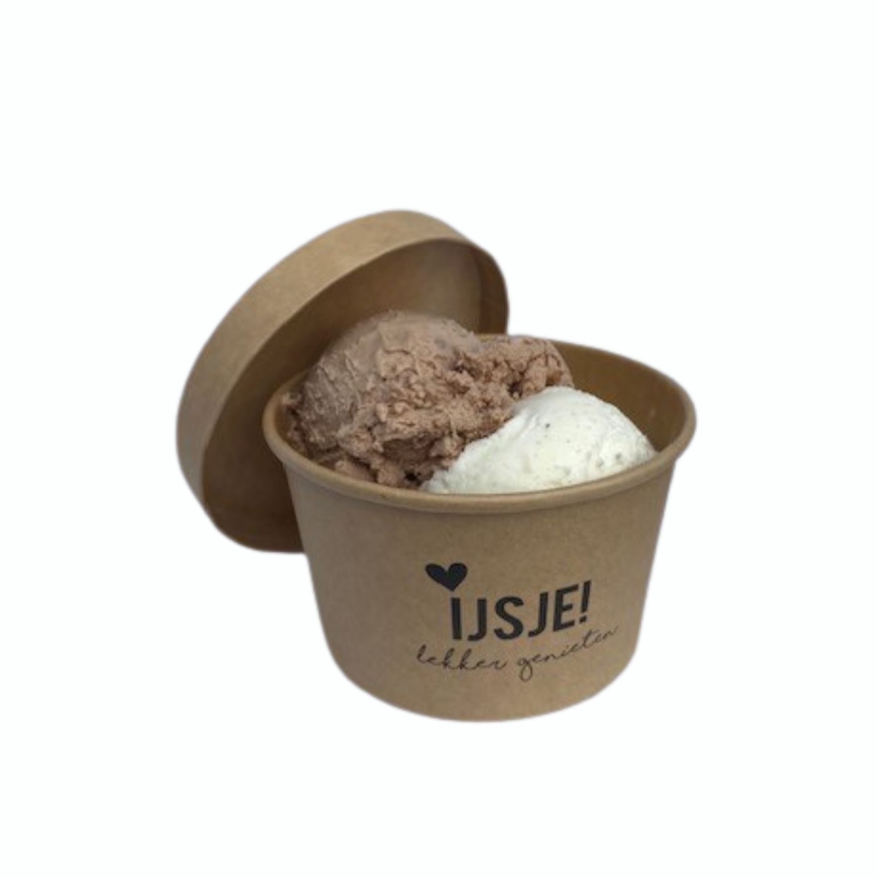 Beker met 2 bollen ijs