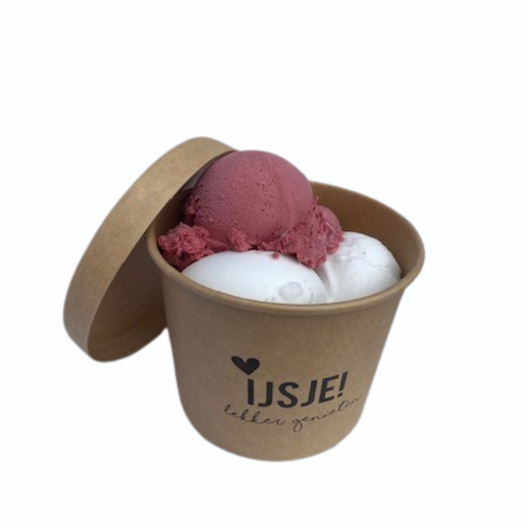 Beker met 3 bollen ijs